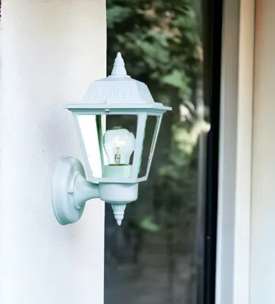 Hivvago White Cast Aluminum Outdoor Wall Light