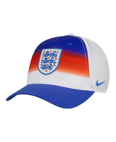 Nike Men's And Women's White England National Team Rise Printed Trucker Adjustable Hat