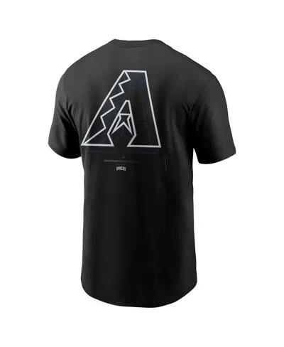 Nike Men's Black Arizona Diamondbacks Lights Out Bar Loading T-shirt In Black