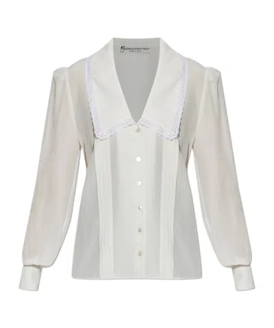 Alessandra Rich Long Sleeve Shirt In White