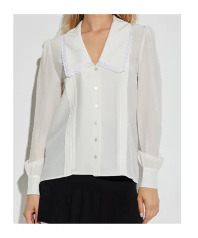 Alessandra Rich Long Sleeve Shirt In White