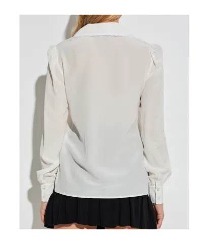 Alessandra Rich Long Sleeve Shirt In White