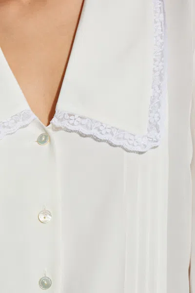 Alessandra Rich Long Sleeve Shirt In White