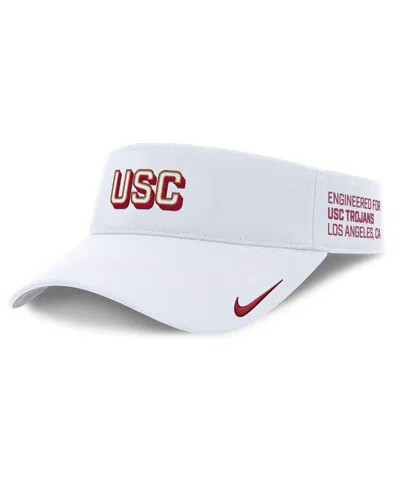 Nike Men's White Usc Trojans 2025 On-field Gameday Performance Ace Adjustable Visor Hat