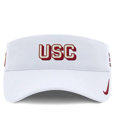 Nike Men's White Usc Trojans 2025 On-field Gameday Performance Ace Adjustable Visor Hat