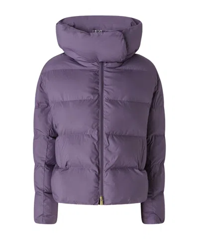 Pinko Technical Canvas Jacket With Hood In Purple