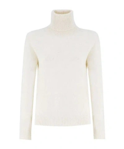 Fabiana Filippi Sequin Embellished Turtleneck Knitwear Top In Neutral