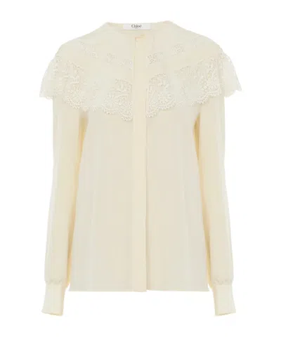 Chloé Long-sleeved Shirt In Neutral