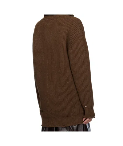 Mm6 Maison Margiela Mm6 By Maison Margiela Brown Virgin Wool Sweater