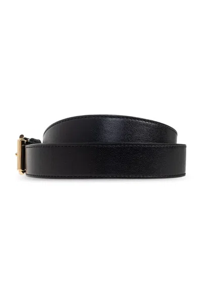 Givenchy Voyou Long Belt In Shiny Leather In Black