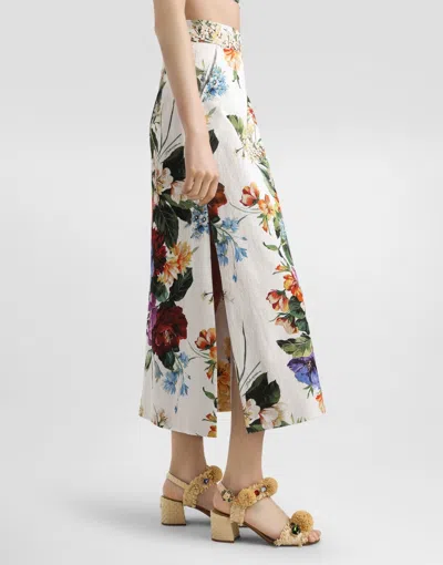 Dolce & Gabbana Floral-print Midi Skirt