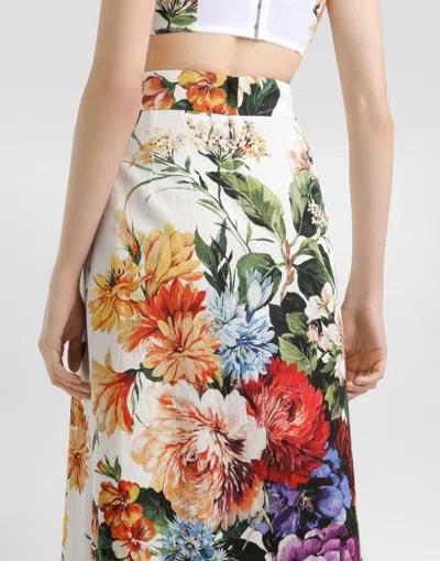 Dolce & Gabbana Floral-print Midi Skirt