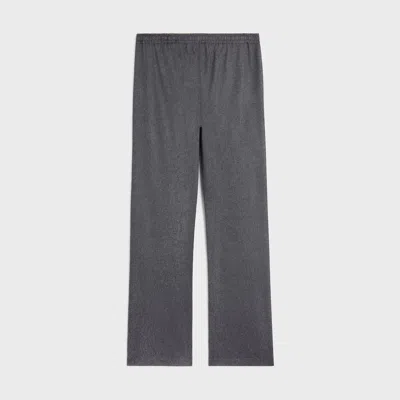 Celine Drawstring Trousers In Cashmere Flannel In Gray