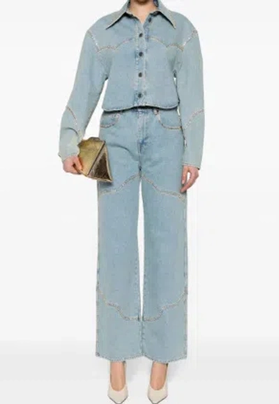 Giuseppe Di Morabito High-rise Straight-leg Jeans In Blue