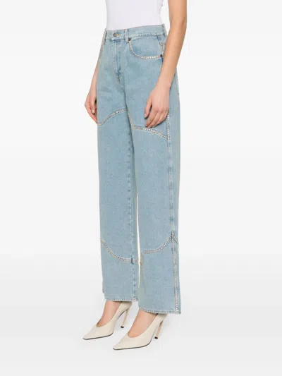 Giuseppe Di Morabito High-rise Straight-leg Jeans In Blue