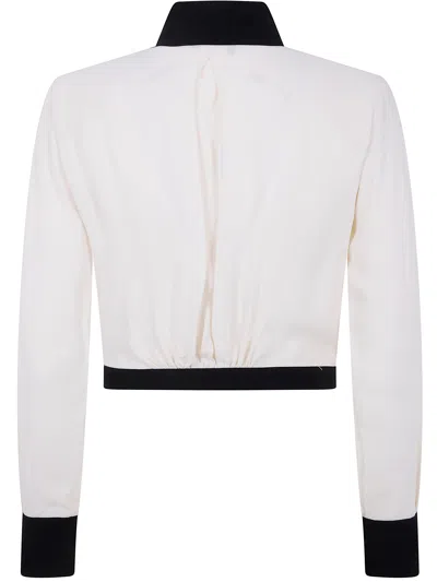 Elisabetta Franchi Short Shirt With Contrast