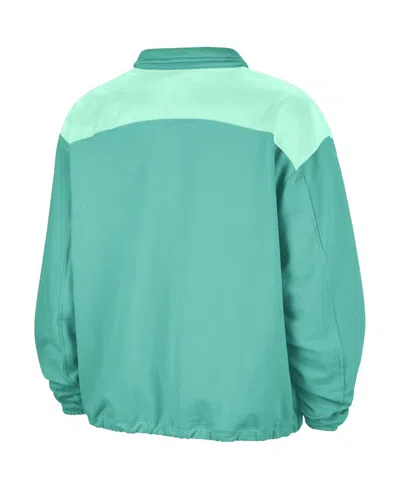 Nike Women's Mint New York Liberty Basketball Fleece Quarter-zip Performance Pullover In Green