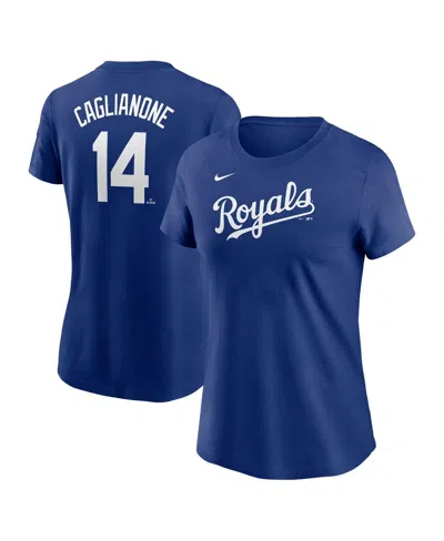 Nike Women's Jac Caglianone Royal Kansas City Royals Fuse Name Number T-shirt