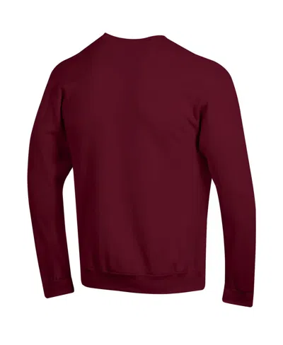 Champion Men's Crimson Harvard Crimson Basic Arch Fleece Pullover Sweatshirt In Brown