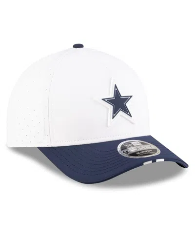 New Era Men's White/navy Dallas Cowboys 2025 Nfl Training Camp A-frame 9forty Adjustable Hat