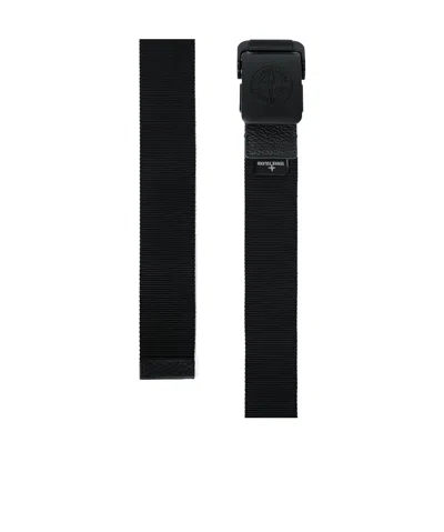 Stone Island Belt With Debossed Buckle And Leather Detail