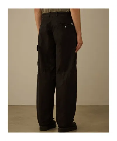 C.p. Company Microreps Boxy Cargo Pants In Black