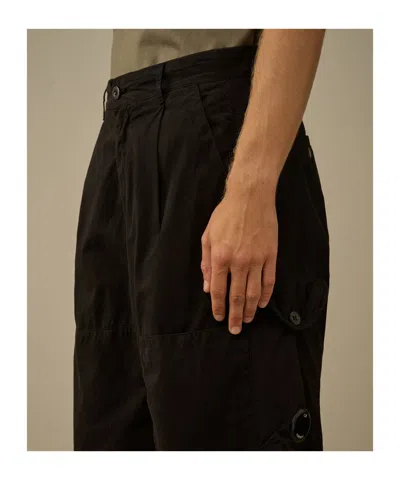 C.p. Company Microreps Boxy Cargo Pants In Black