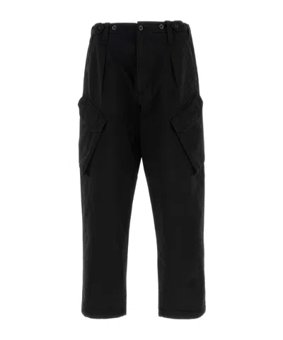C.p. Company C.p.company Black Cotton Cargo Pant In Black