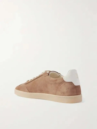 Brunello Cucinelli Round Toe Low-top Casual Shoes In Brown