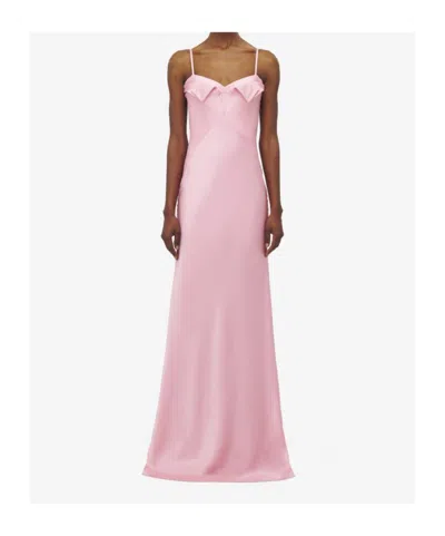 Alexander Mcqueen Mcqueen Double Silk Satin Evening Gown In Pink