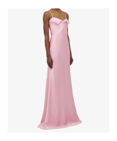 Alexander Mcqueen Mcqueen Double Silk Satin Evening Gown In Pink