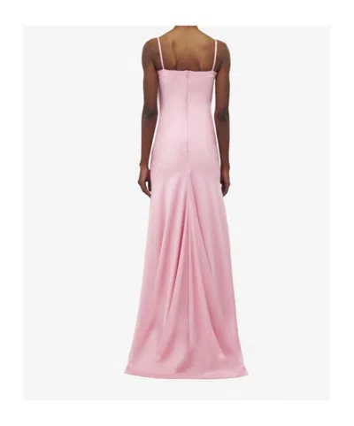 Alexander Mcqueen Mcqueen Double Silk Satin Evening Gown In Pink
