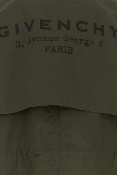 Givenchy Stamp Cotton-blend Raincoat In Brown