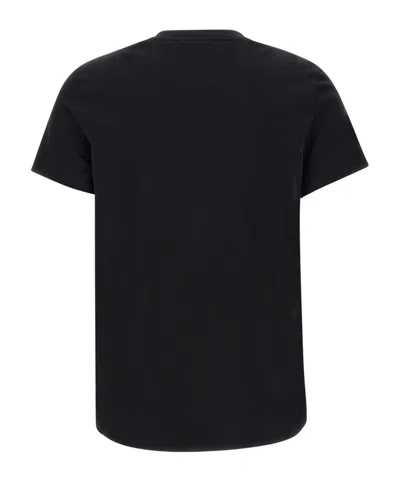 Elisabetta Franchi Logo-embroidered T-shirt In Black