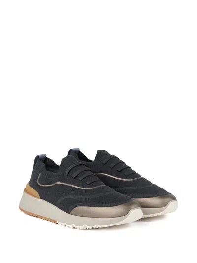 Brunello Cucinelli Knitted Slip-on Sneakers