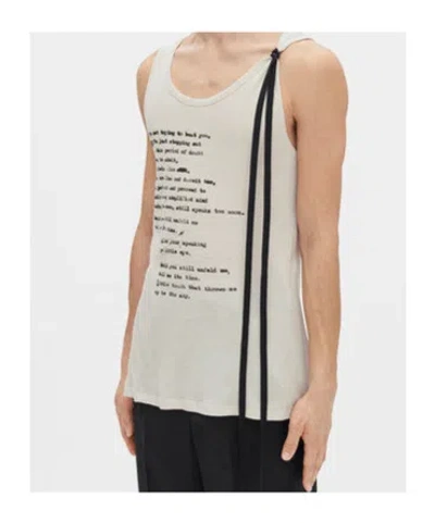 Ann Demeulemeester Seva ''script'' Tank Top In White