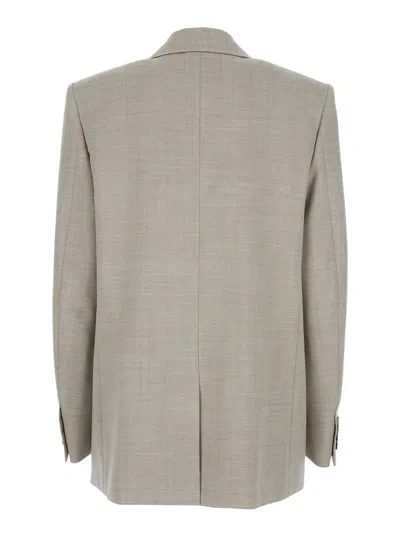 Saint Laurent Cappuccino Wool Blazer In Neutral
