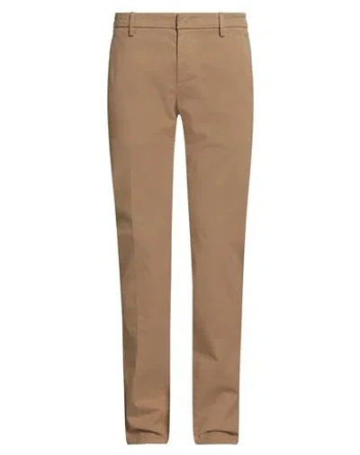 Dondup Man Pants Camel Size 30 Cotton, Elastane