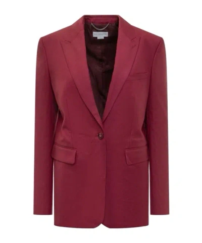 Stella Mccartney Single-breasted Blazer In Burgundy