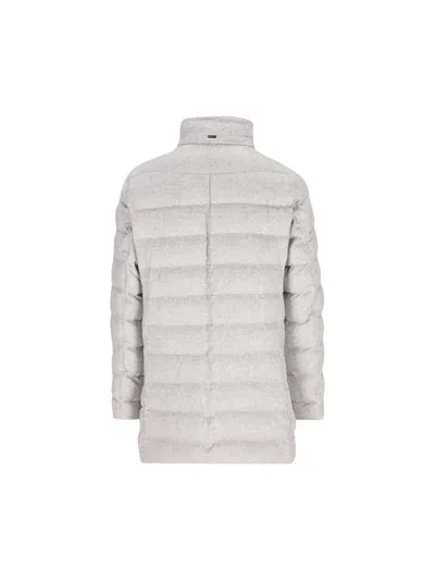 Herno Quilted Down Coat In White