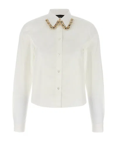 Fabiana Filippi Embellished Collar Long Sleeves Shirt In White