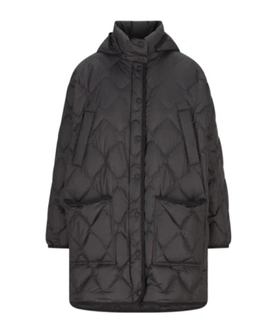 Woolrich Hooded Down Jacket In Black