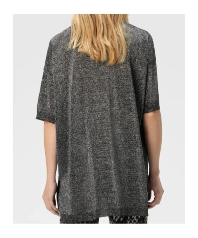 Missoni Metallic Crew Neck Knitwear T-shirt In Black