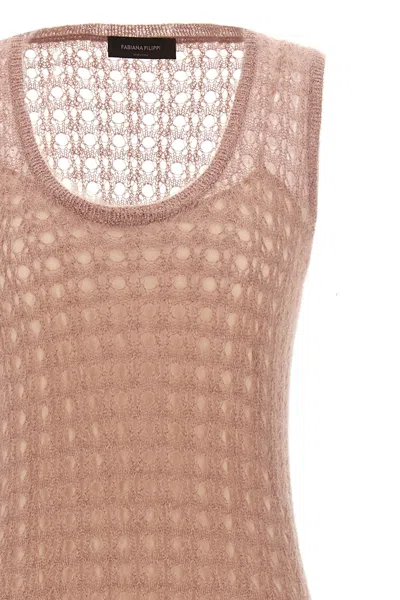 Fabiana Filippi Sleeveless Knit Dress Round Neckline