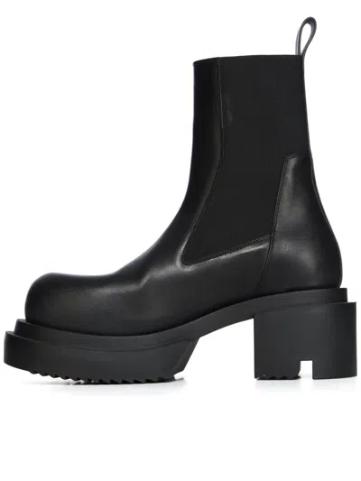 Rick Owens Round Toe Ankle Boots