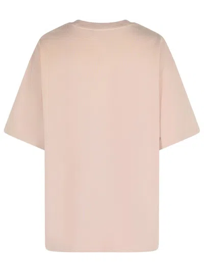 Acne Studios Crew Neck Graphic Print Oversized T-shirt In Pink