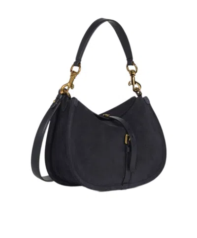 Etro Medium Pony Shoulder Bag In Black