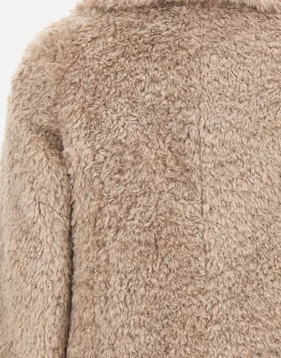 Herno Faux-fur Coat In Brown