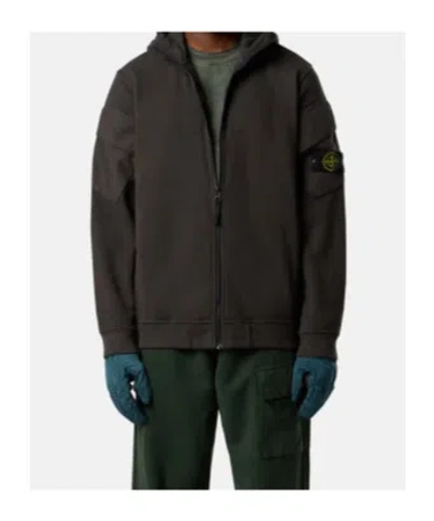 Stone Island 6100009 Brushed Organic Cotton Fleece In Gray