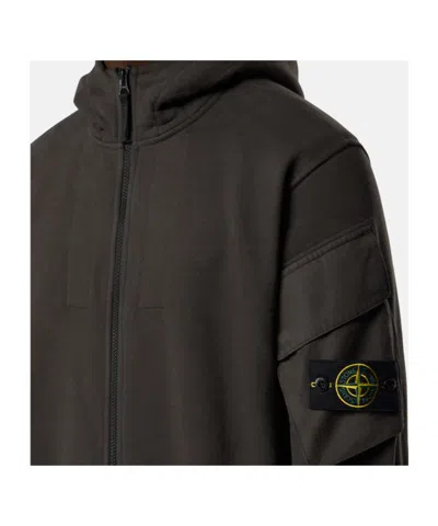 Stone Island 6100009 Brushed Organic Cotton Fleece In Gray